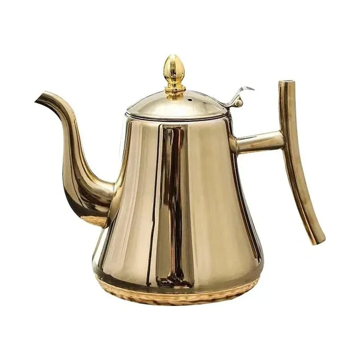 Luxury Stainless Steel Tea Pot Kettle with Strainer – 2 Liters
