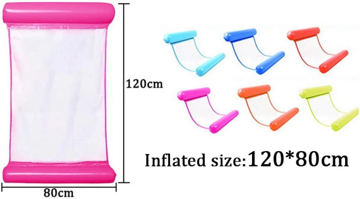 LXB 1Pcs Summer Water Hammock,Water Toys Recliner Foldable Inflatable Floating Bed Swimming Pool Floating Swimming Mattress Sea G/E/S