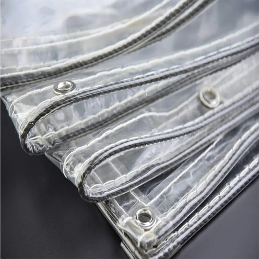 LXB Outdoor Multipurpose Tarpaulin-Tarpaulin Waterproof Clear Trap W/Reinforced Edges for Indoor Outdoor Nursery/Greenhouse/Garden, 500G /M²,1.1X2M