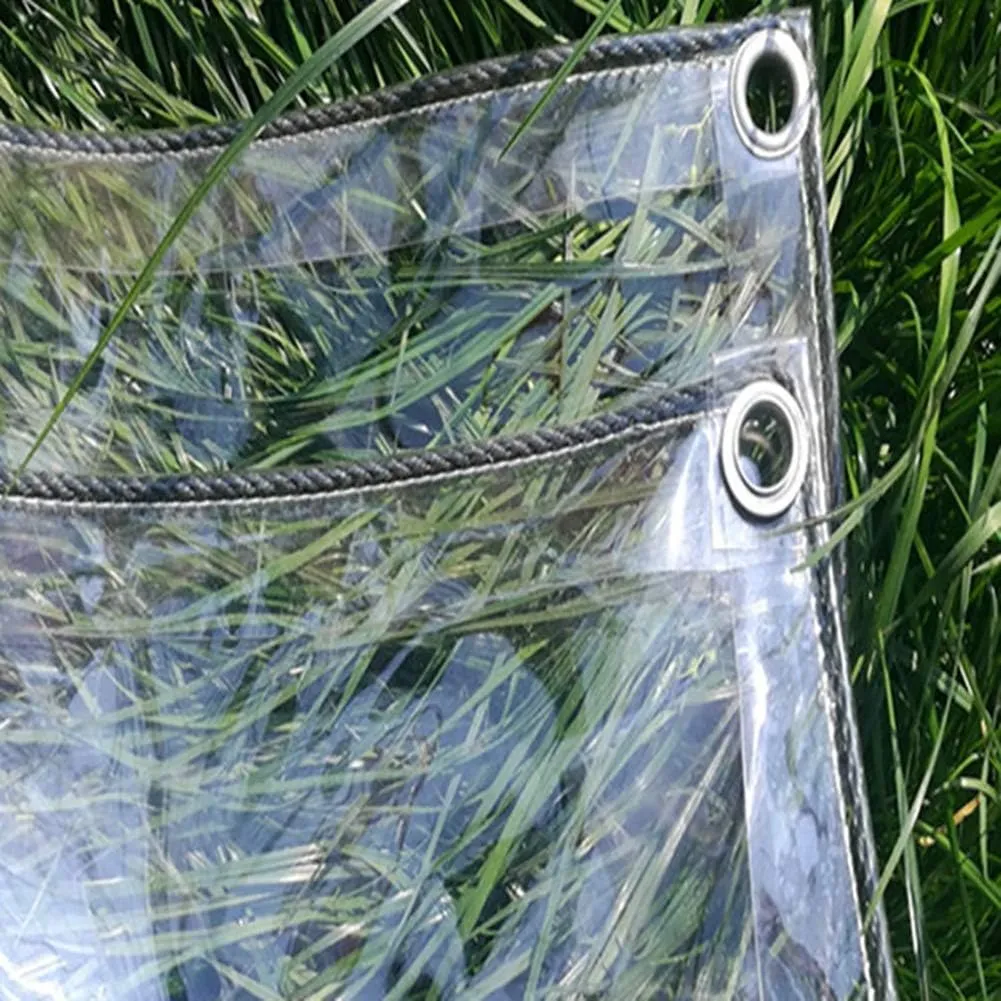 LXB Outdoor Multipurpose Tarpaulin-Tarpaulin Waterproof Clear Trap W/Reinforced Edges for Indoor Outdoor Nursery/Greenhouse/Garden, 500G /M²,1.1X2M
