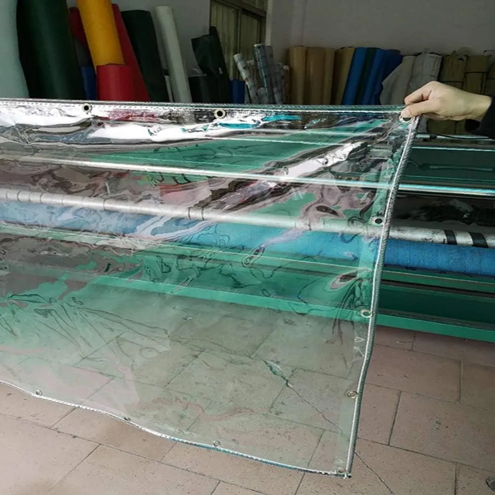 LXB Outdoor Multipurpose Tarpaulin-Tarpaulin Waterproof Clear Trap W/Reinforced Edges for Indoor Outdoor Nursery/Greenhouse/Garden, 500G /M²,1.1X2M