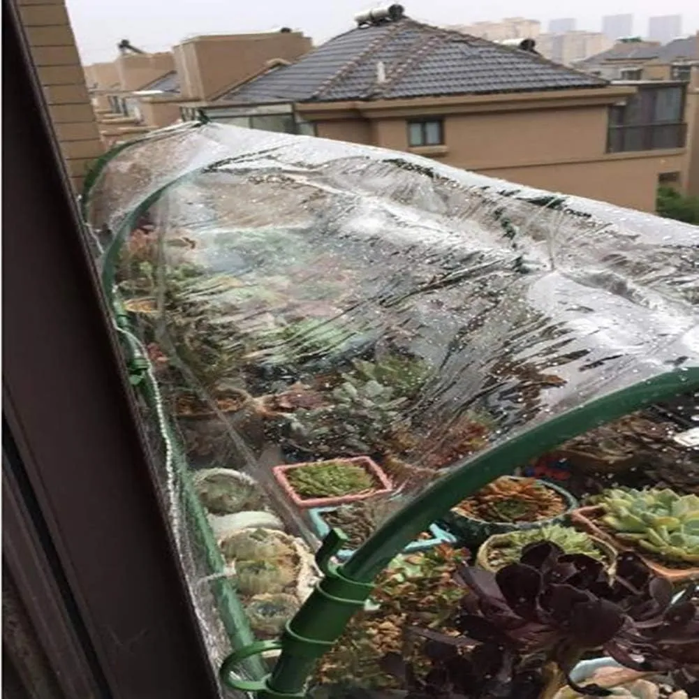 LXB Outdoor Multipurpose Tarpaulin-Tarpaulin Waterproof Clear Trap W/Reinforced Edges for Indoor Outdoor Nursery/Greenhouse/Garden, 500G /M²,1.1X2M