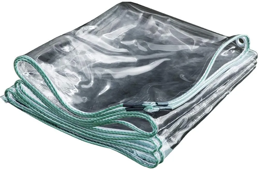 LXB Outdoor Multipurpose Tarpaulin-Tarpaulin Waterproof Transparent Heavy Duty Tarps Outdoor Ground Sheet Cover, Window Garden Canopy with Eyelets, 11-Mil,1Mx1.5M