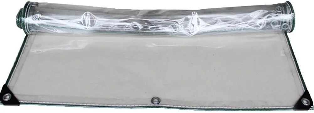 LXB Outdoor Multipurpose Tarpaulin-Tarpaulin Waterproof Transparent Heavy Duty Tarps Outdoor Ground Sheet Cover, Window Garden Canopy with Eyelets, 11-Mil,1Mx1.5M