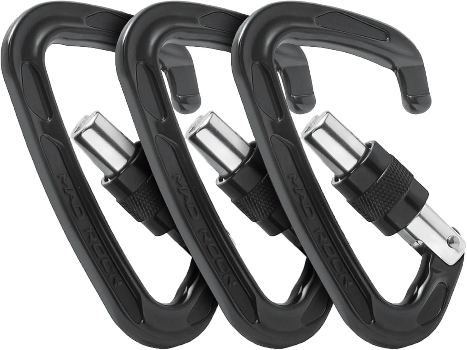 Mad Rock Super Tech Screw Gate Locking Carabiner (3-Pack)