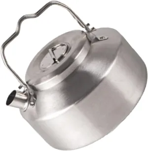 MAGICLULU Outdoor Supplies Stainless Steel Camping Kettle Portable Water Pot 304 Steel Tea Kettle Handle for Cooking on Fire Pit