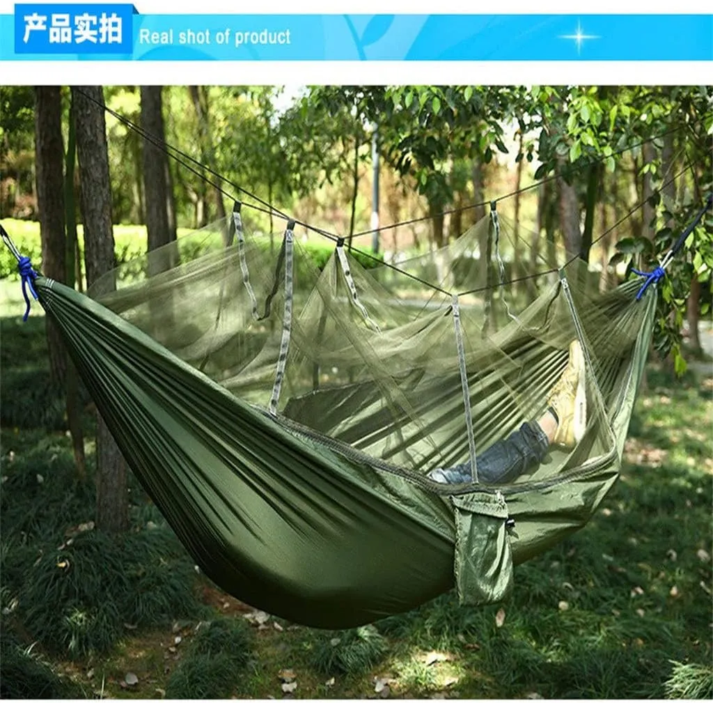 MaGiLL Camping Hammock Beach Swing Bed Hammock with Mosquito for Outdoors Backpacking Survival or Travel (Color : White-Style) (White Style)
