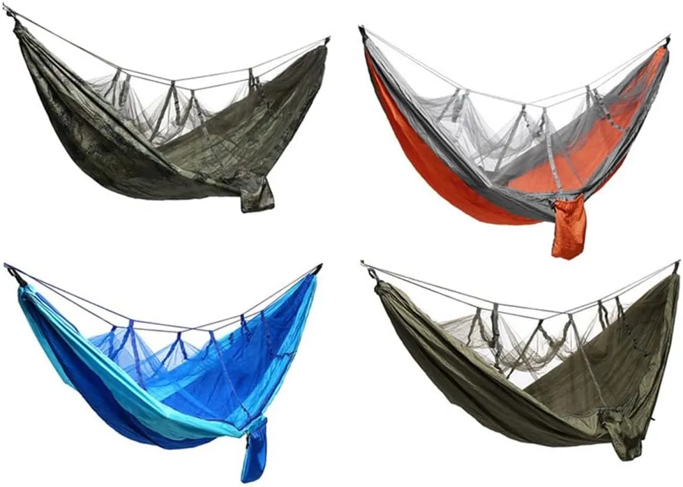 MaGiLL Camping Hammock Beach Swing Bed Hammock with Mosquito for Outdoors Backpacking Survival or Travel (Color : White-Style) (White Style)