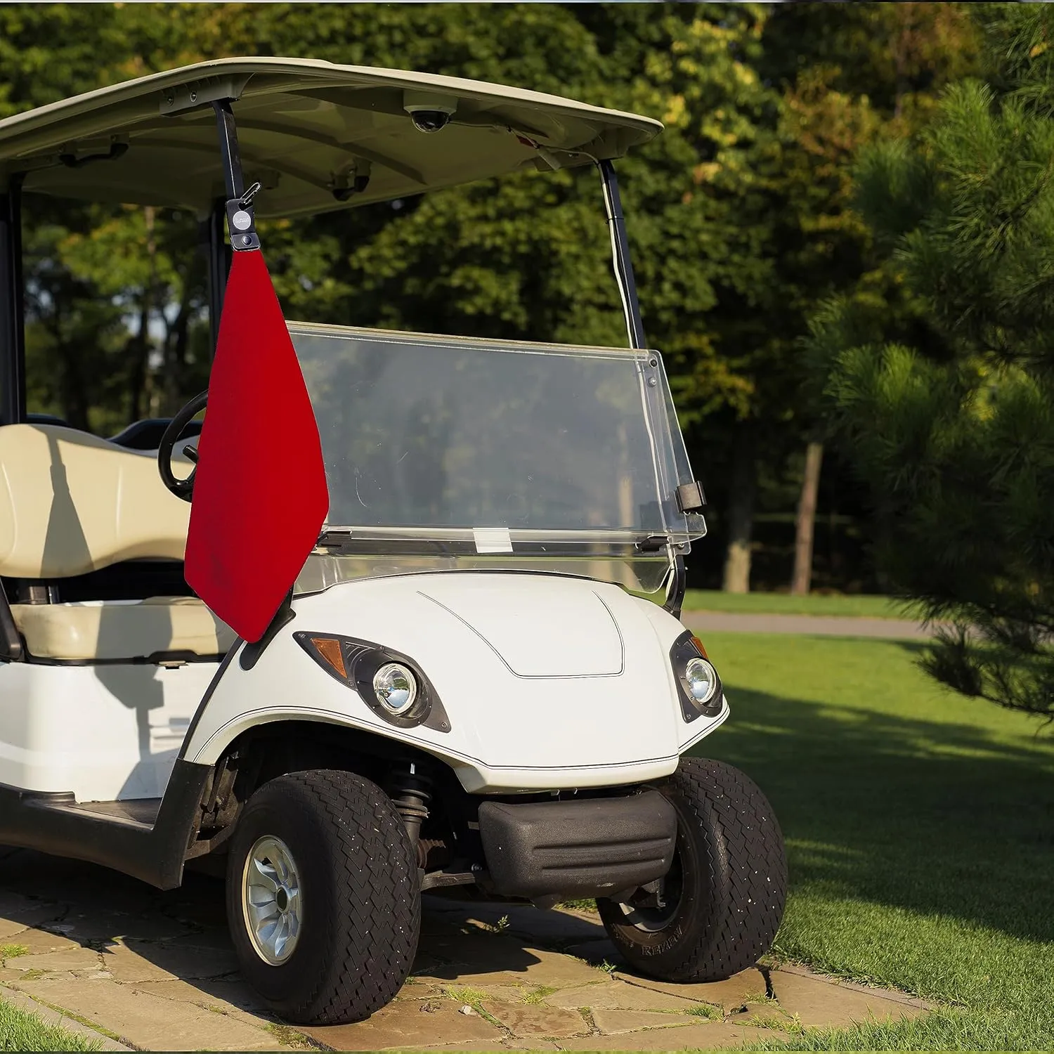 Magnetic Golf Towel with Clip - Waffle Weave Microfiber Towel with Industrial Strength Magnet for Strong Hold to Golf Bag & Cart - Club Cleaner & Golfing Accessories, Red