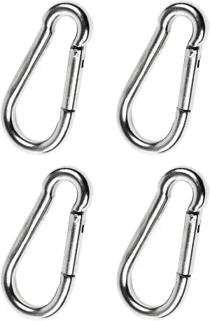 MARINE CITY 316 Grade Stainless Steel Carabiner/Clip Snap Hook 3-1/2 Inches for Climbing – Fishing – Hiking
