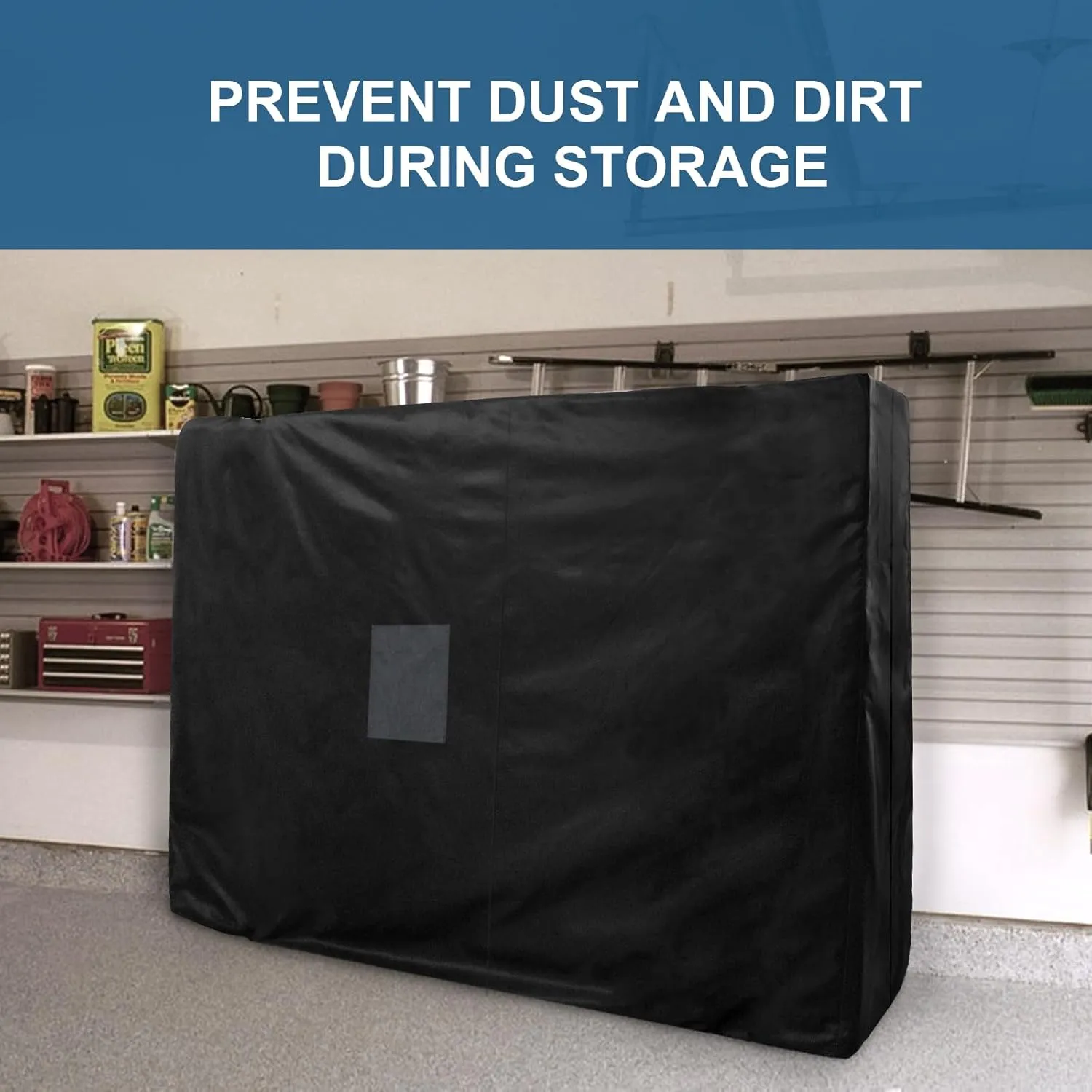 Mattress Bags for Moving and Storage, Heavy Duty Full Mattress Bag with 4 Strong Handles, Waterproof Mattress Cover/Protector for Moving Full Size, Reusable Thick Tarp, Black