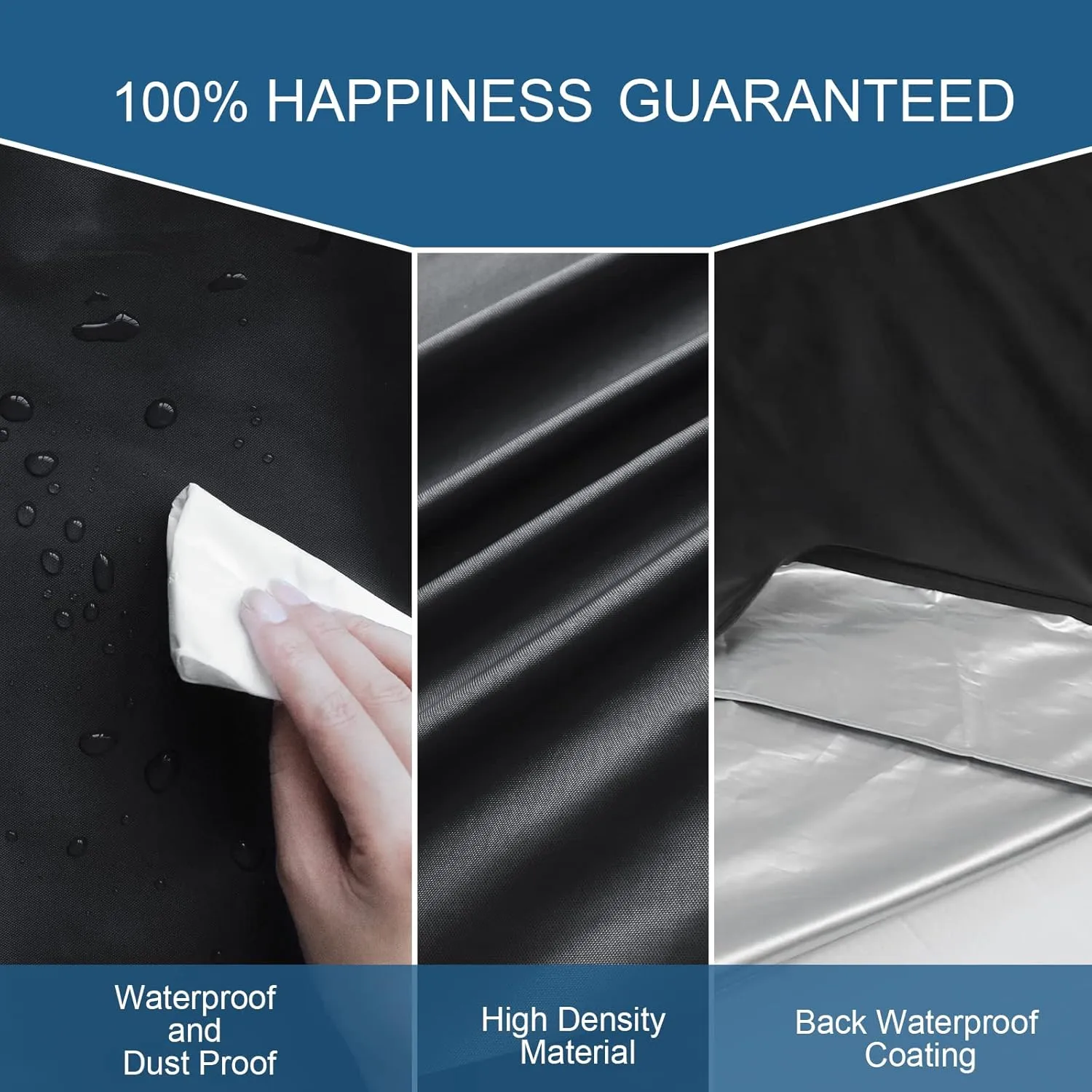Mattress Bags for Moving and Storage, Heavy Duty Full Mattress Bag with 4 Strong Handles, Waterproof Mattress Cover/Protector for Moving Full Size, Reusable Thick Tarp, Black