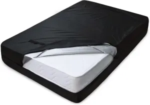Mattress Bags for Moving and Storage, Heavy Duty Twin Mattress Bag with 4 Strong Handles, Waterproof Mattress Cover/Protector for Moving Twin Size, Reusable Thick Tarp, Black