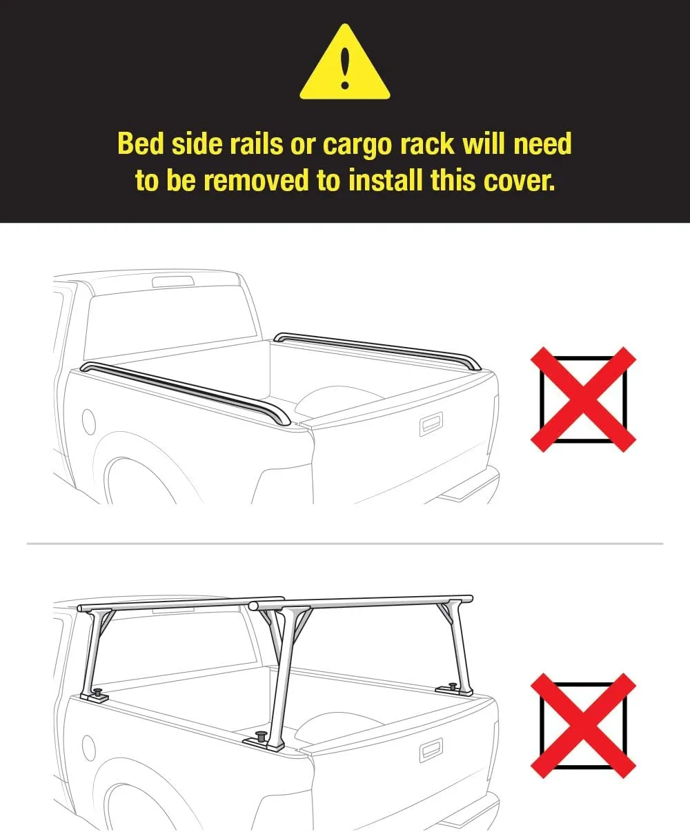 MaxMate Soft Roll-up Truck Bed Tonneau Cover Compatible with 2022-2025 Ford Maverick (Not Fit Models with Utility Track System) | 4.5' (54") Bed | TCF169061