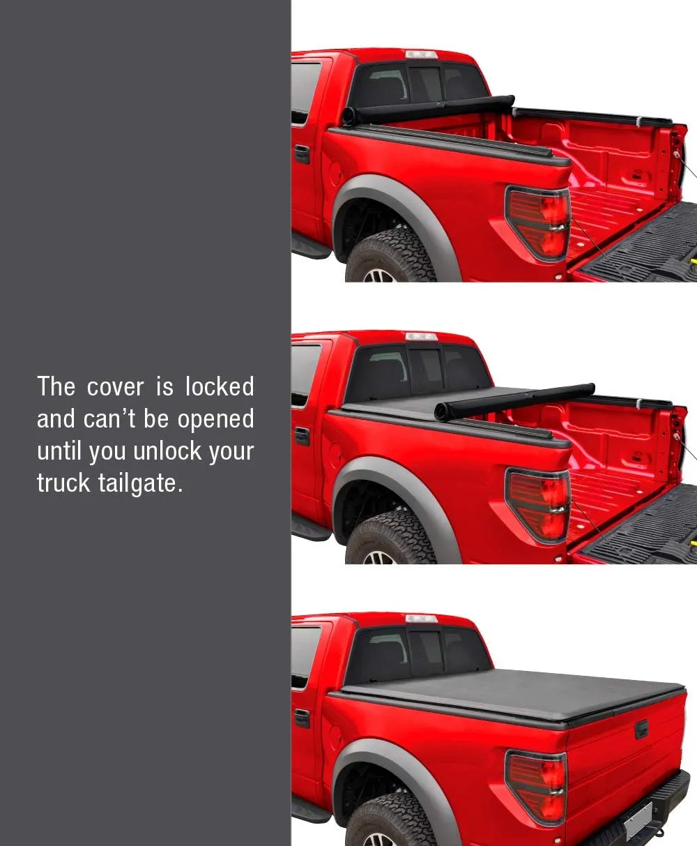 MaxMate Soft Roll-up Truck Bed Tonneau Cover Compatible with 2022-2025 Ford Maverick (Not Fit Models with Utility Track System) | 4.5' (54") Bed | TCF169061