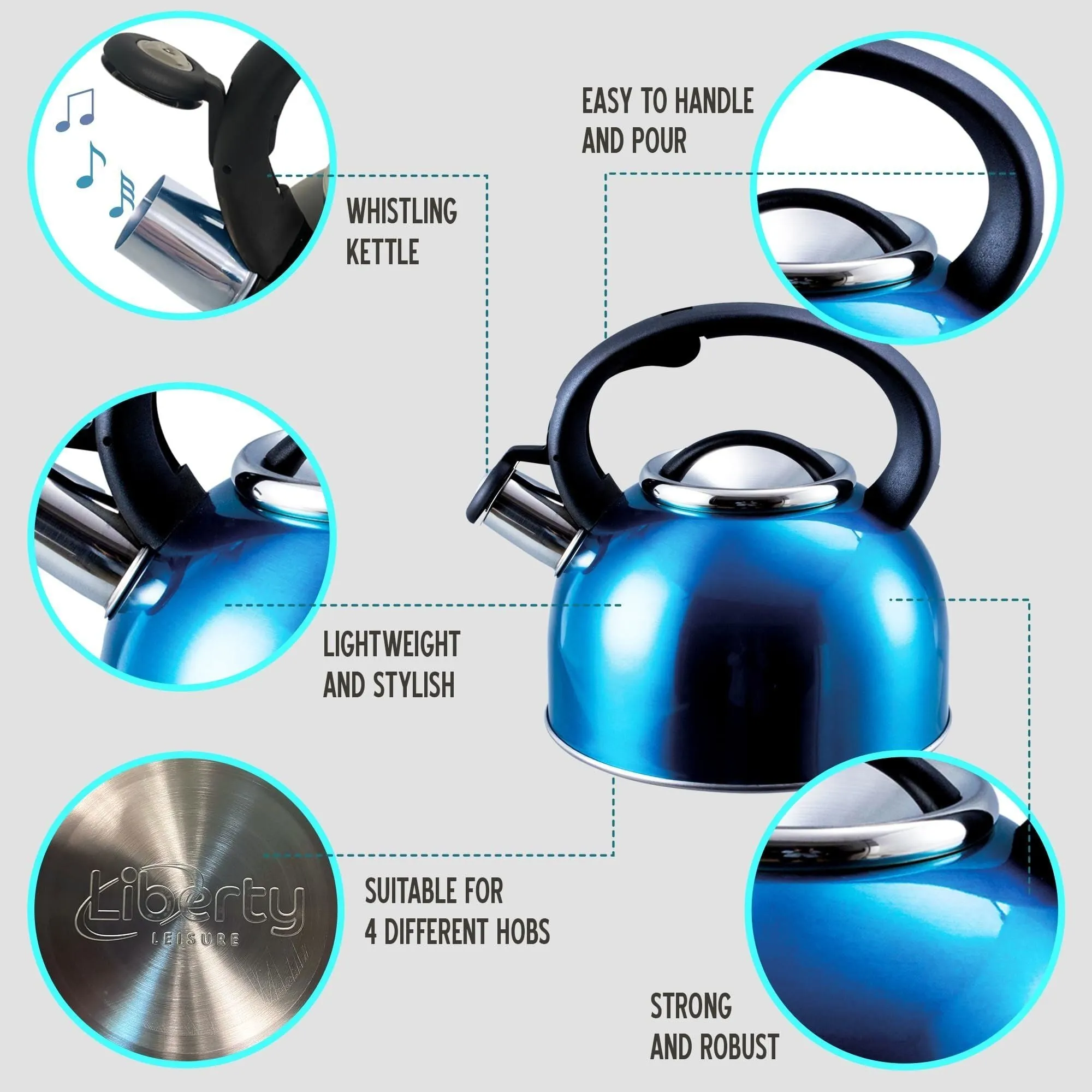 MDS1203 Liberty Blue 2.5 Litre Whistling Kettle CW-T056-B1BL