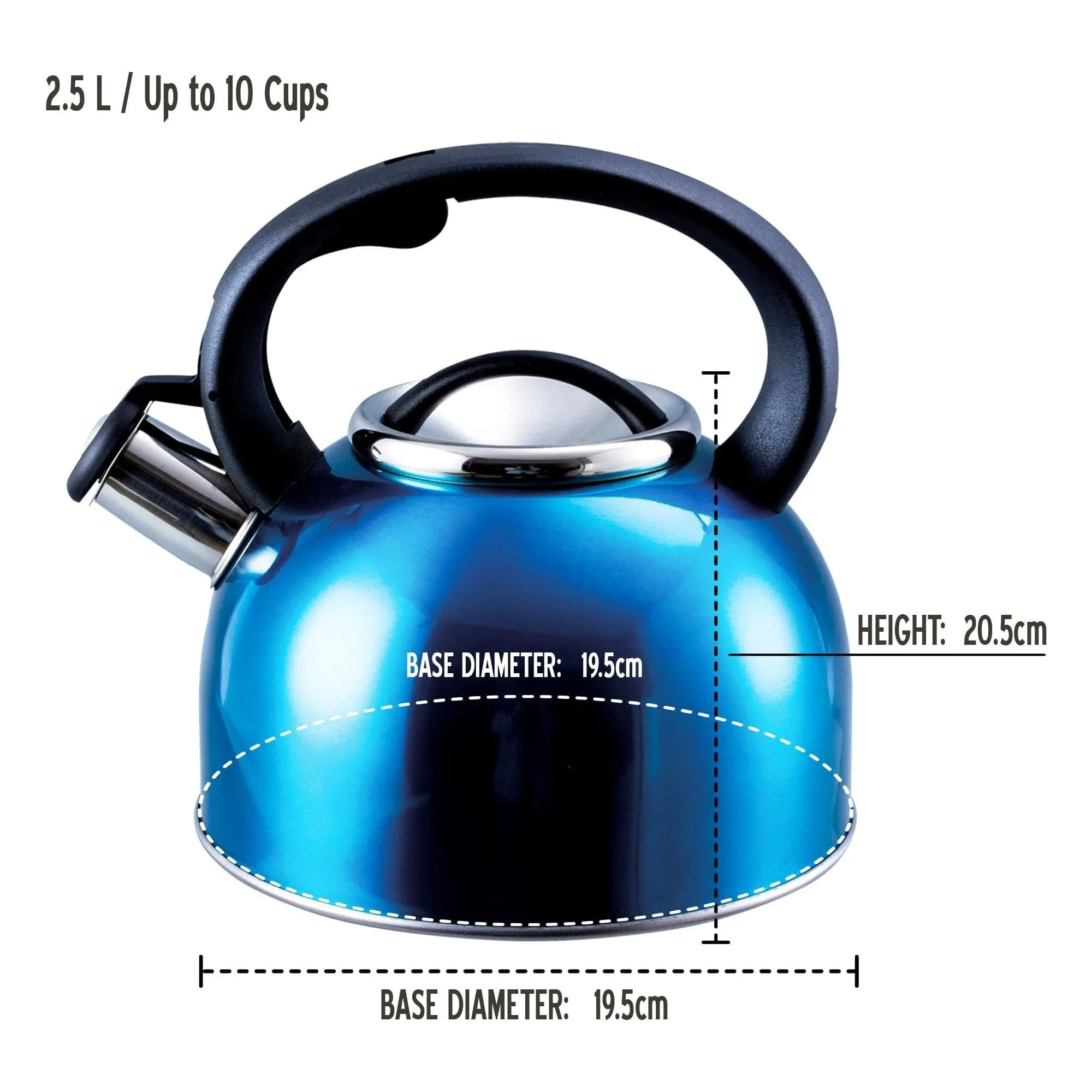 MDS1203 Liberty Blue 2.5 Litre Whistling Kettle CW-T056-B1BL