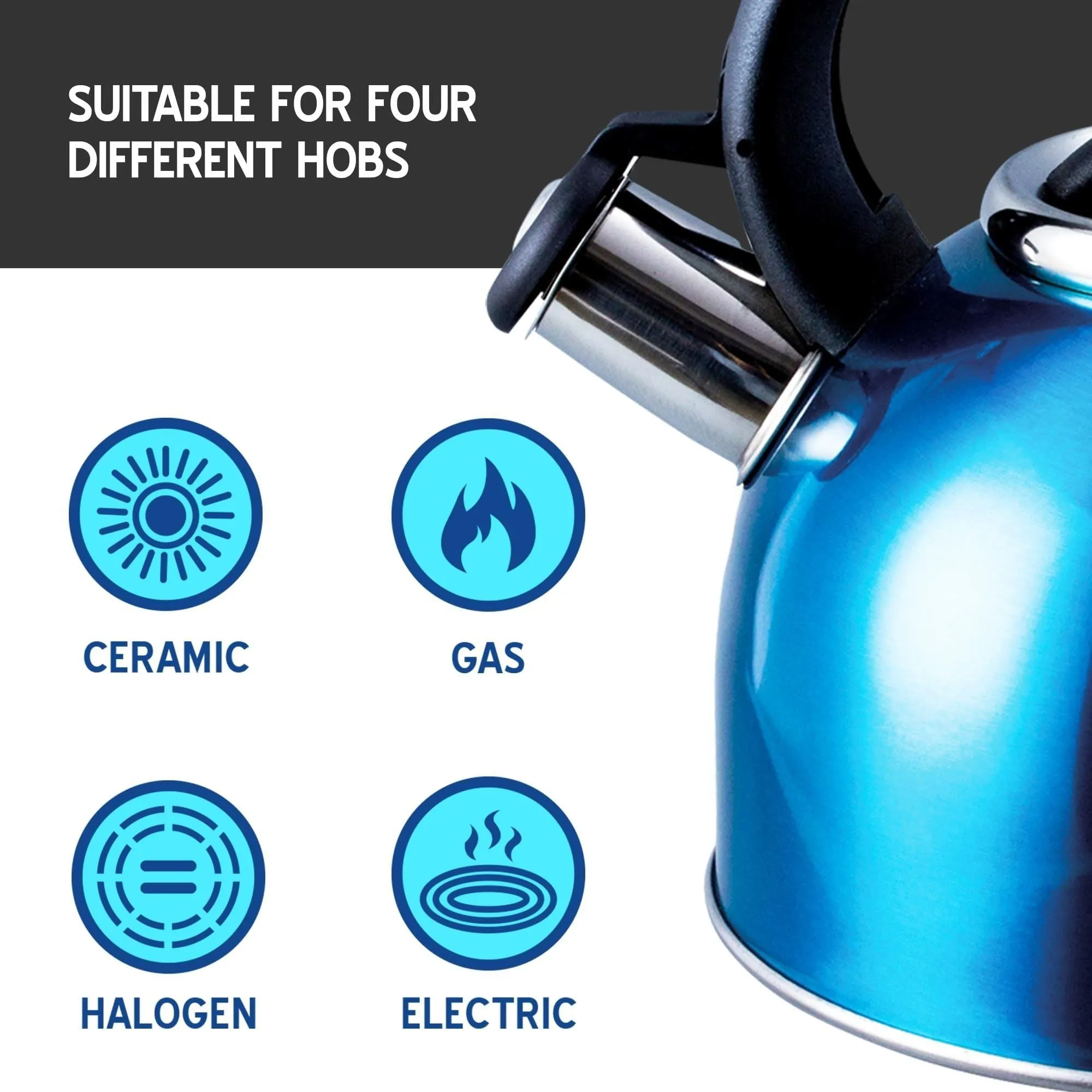 MDS1203 Liberty Blue 2.5 Litre Whistling Kettle CW-T056-B1BL