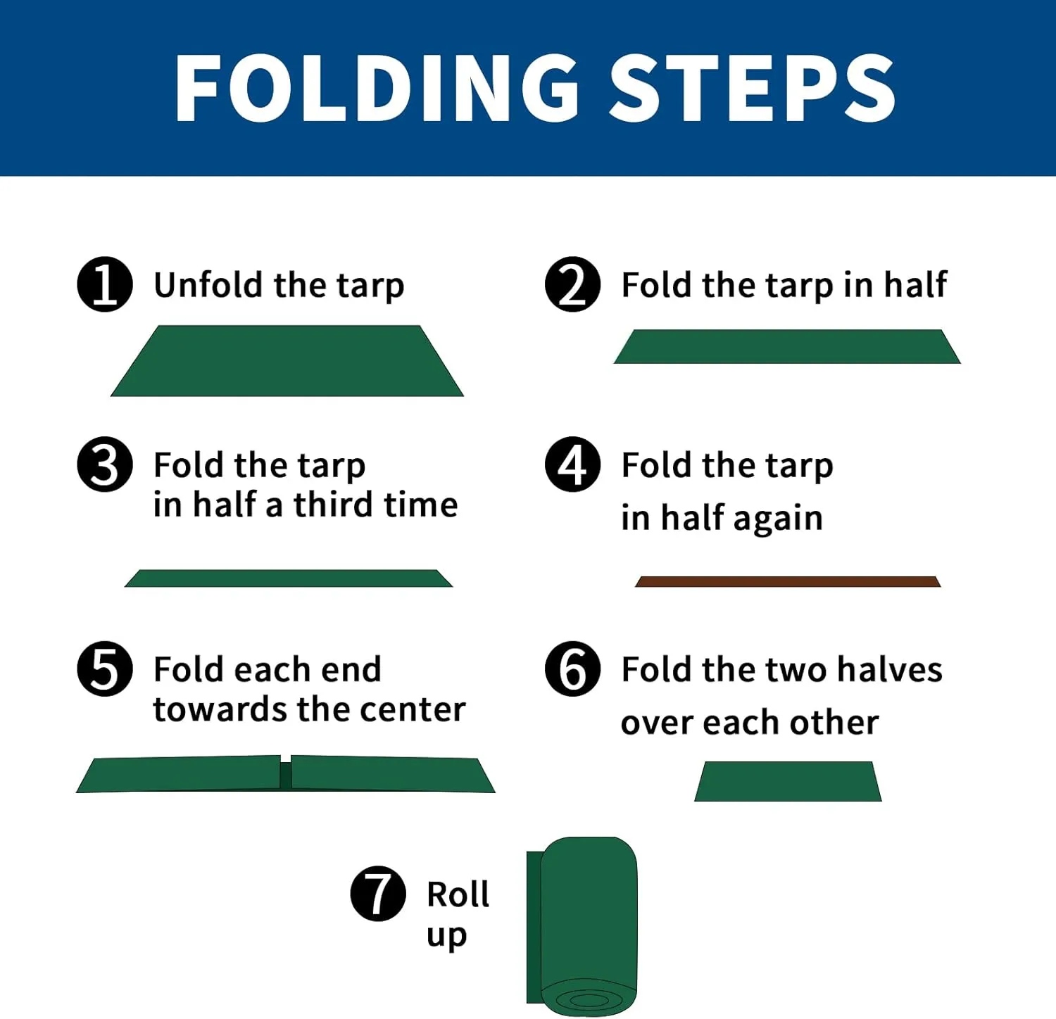 Medium Duty Waterproof 5 Mil. Reversible (Hunter Green/White) Tarp Cover, UV Resistant, Rip and Tear Proof Tarpaulin with Reinforced Edges - for Roof, Camping, Patio, Pool Cover, Boat (30'X50')