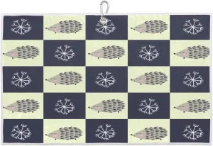 Mesh Hedgehog Dandelions Golf Towel with Heavy Duty Carabiner Ultra Absorbent Quick Dry Perfect for Cleaning Clubs Balls Gear Essential Golf Accessory for Men Women Kids