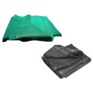 Mesh Tarp Shade Cloth Netting w/ Grommets - 60-70% Shade