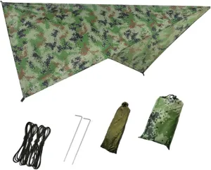 Milisten 1Set Outdoor Sunscreen Canopy Tent Multi Function Shade Cloth for Camping Beach and Garden Camouflage for Family and Friends Protection