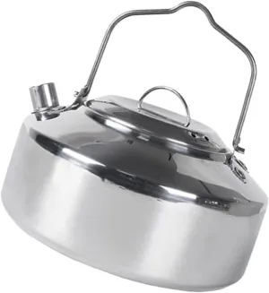 Milisten Camping Tea Pot Portable Stovetop Kettle Wear-resistant Stainless Steel Design for Outdoor Use for Hiking Fishing and Self-driving Adventures