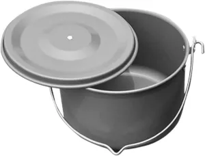 Milisten Outdoor Cooking Pot Set Portable Aluminum Hanging Pot with Lid for Camping Hiking Picnics for People Convenient Carry Bag Included Versatile Camping Cookware