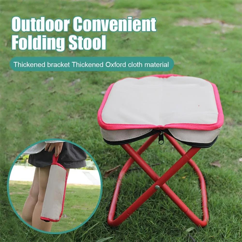 Mini Portable Folding Stool,Small Camping Stool Mortable Stool,Lightweight Camp Chair for Fishing Hiking,Compact Collapsible Travel Footstool Easy Carrying for Outdoor Beach Picnic