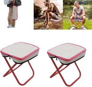Mini Portable Folding Stool,Small Camping Stool Mortable Stool,Lightweight Camp Chair for Fishing Hiking,Compact Collapsible Travel Footstool Easy Carrying for Outdoor Beach Picnic