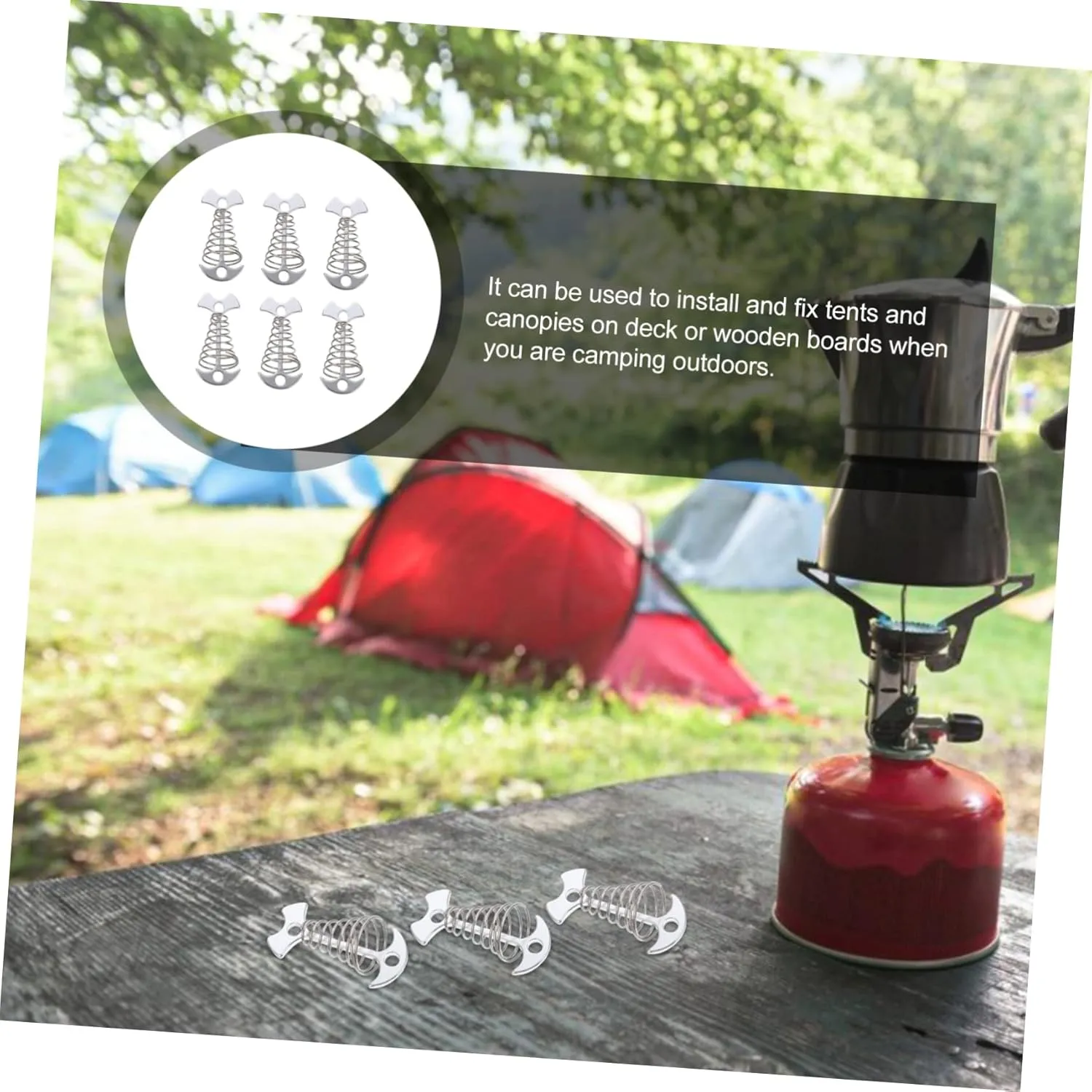 Mipcase 12pcs Fishbone Tent Stakes Ground Nails for Camping Heavy Duty Tent Accessories for Secure Tarp Installation Windy Conditions