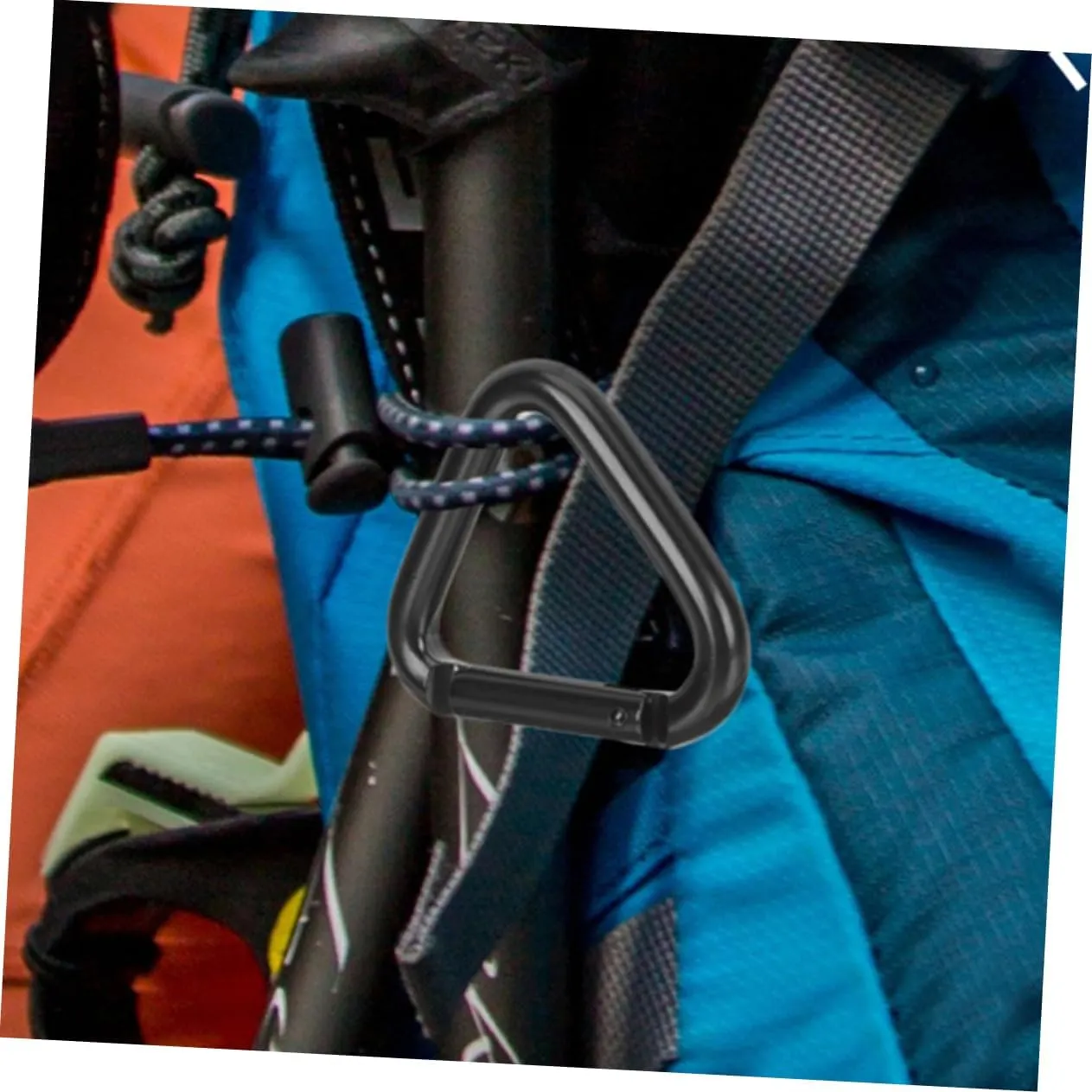 Mipcase Carabiner Big Carabiner Carabiners Heavy Duty Aluminum Alloy Black Triangle Carabiner