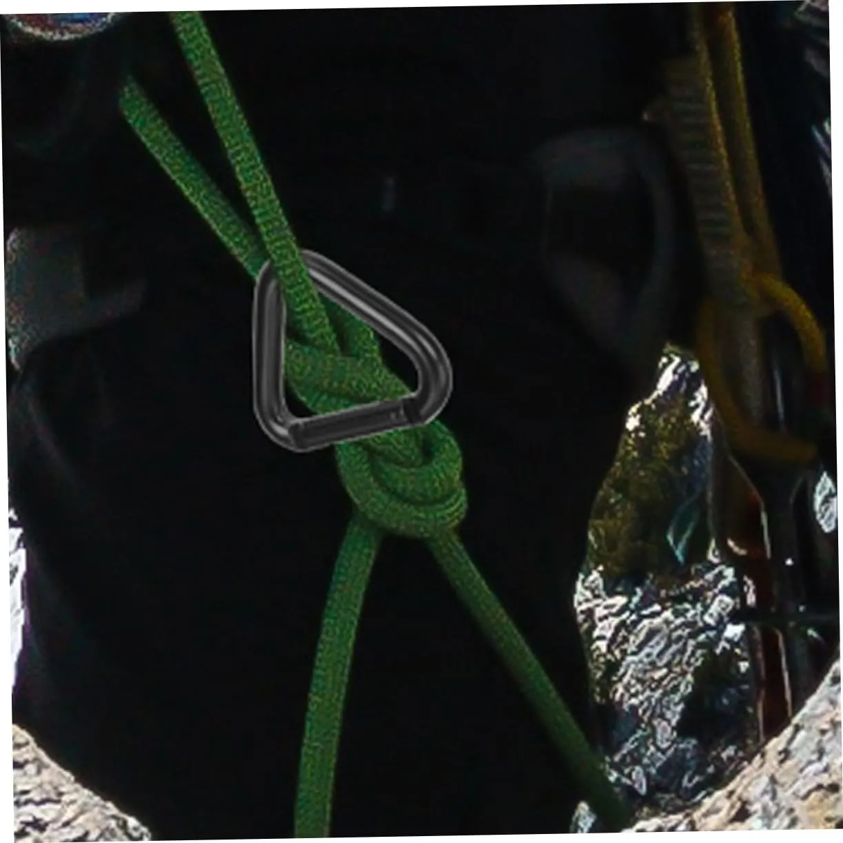 Mipcase Carabiner Big Carabiner Carabiners Heavy Duty Aluminum Alloy Black Triangle Carabiner
