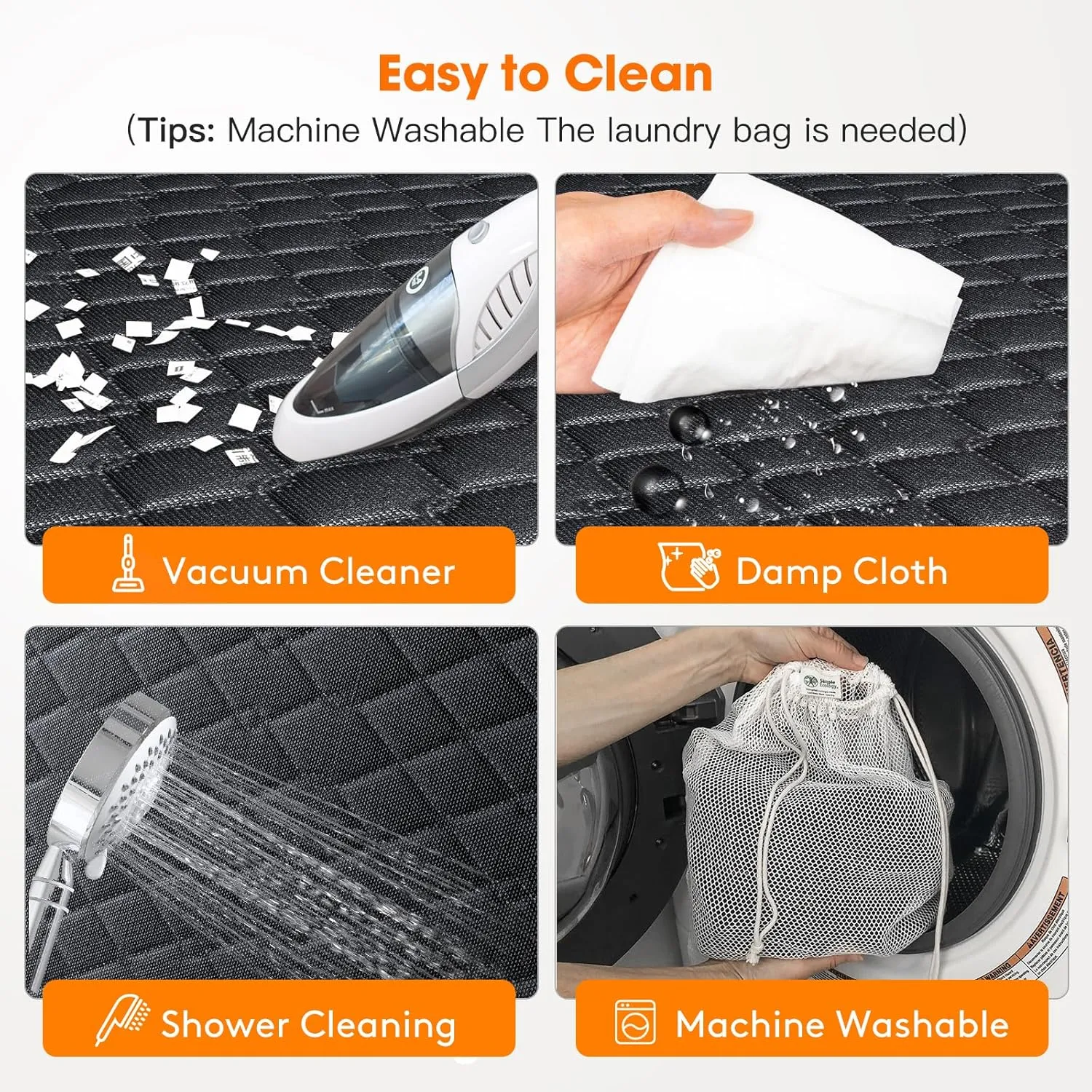 MIXJOY Back Seat Extender for Dogs, Hard Bottom Dog Car Seat Cover for Back Seat Protector, Waterproof Dogs Backseat Cover for Car, Foldable Dog Hammock for Car Travel Accessories, Black