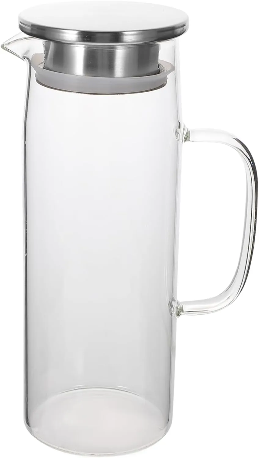 Mobestech 1Pc Cold Resistant Glass Teapot Heat Resistant Kettle for Home and Office Olecranon Design for Spill Prevention Elegant Pitcher for Hot Iced Tea