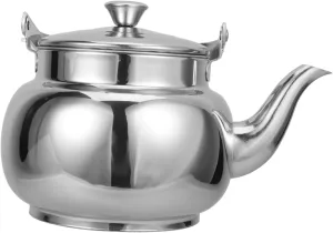 Mobestech Camping Tea Kettle Stainless Steel Tea Pot with Strainer Perfect for Outdoor Use