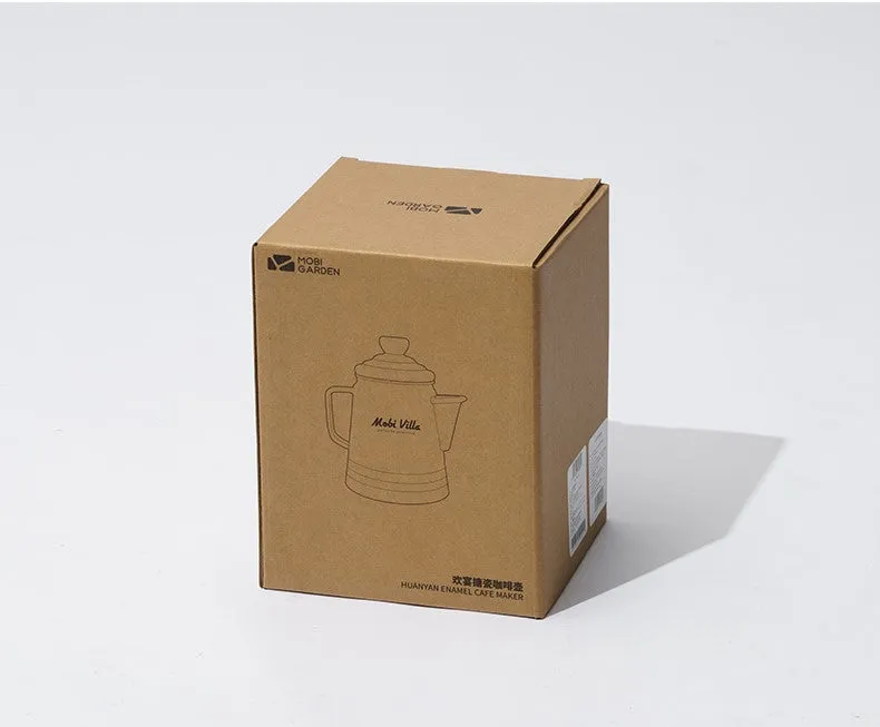 Mobi Garden Huan Yan Enamel 1.5L Coffee Pot - White