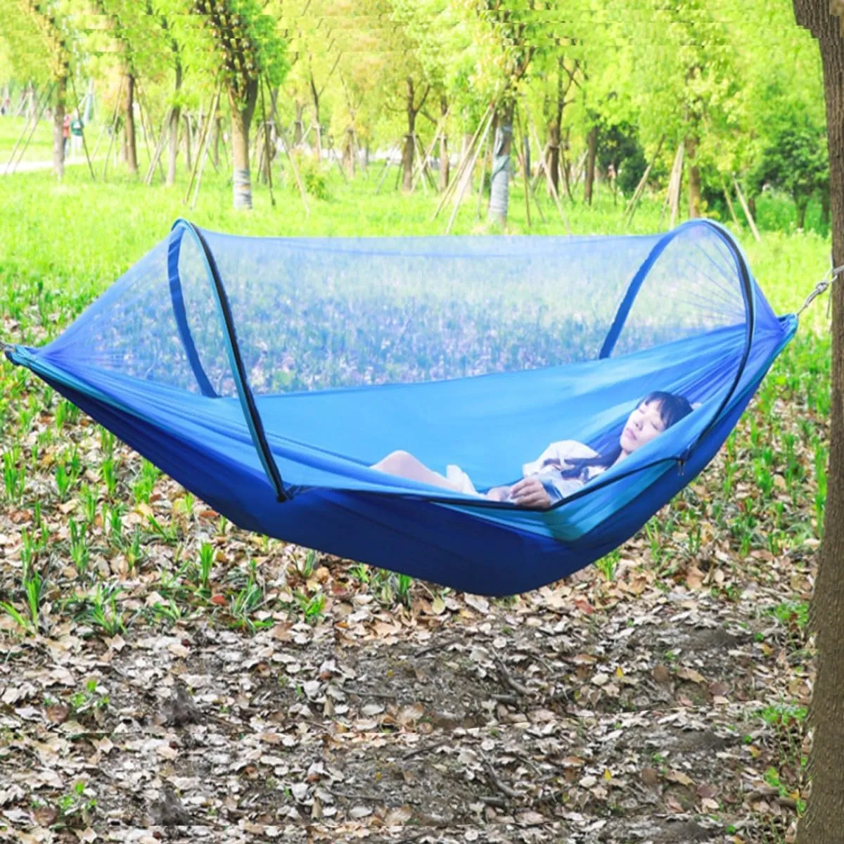 Mosquito Net for Hammock, Hammock Tent Strong Load Bearing Capacity, Hammock Camping Breathable Mosquito Proof, Suitable for Outdoor Use(Green,260 * 140cm)