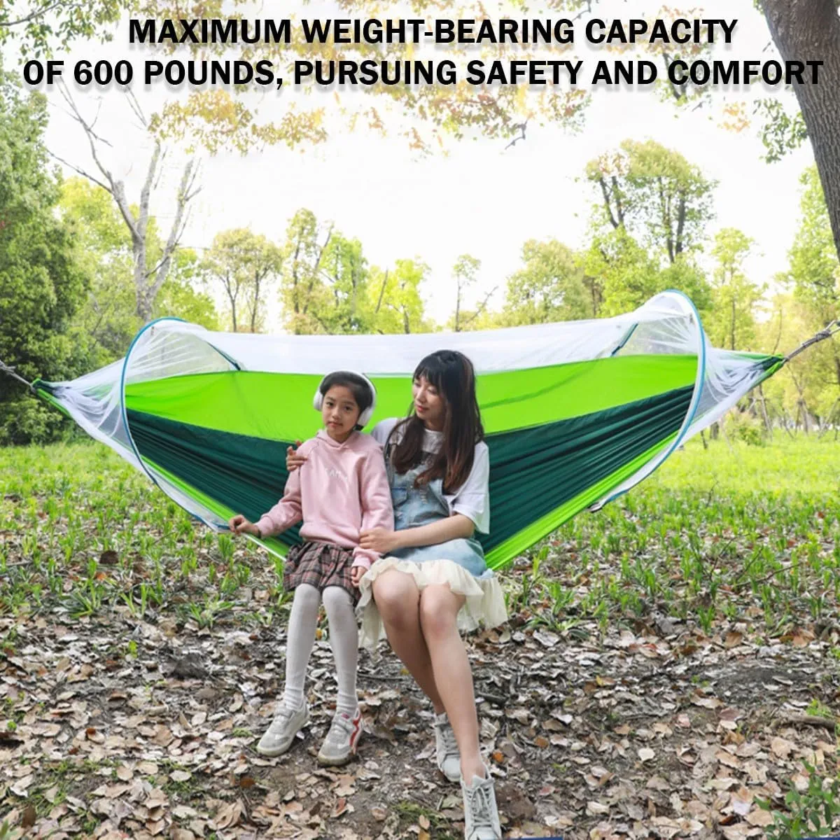 Mosquito Net for Hammock, Hammock Tent Strong Load Bearing Capacity, Hammock Camping Breathable Mosquito Proof, Suitable for Outdoor Use(Green,260 * 140cm)