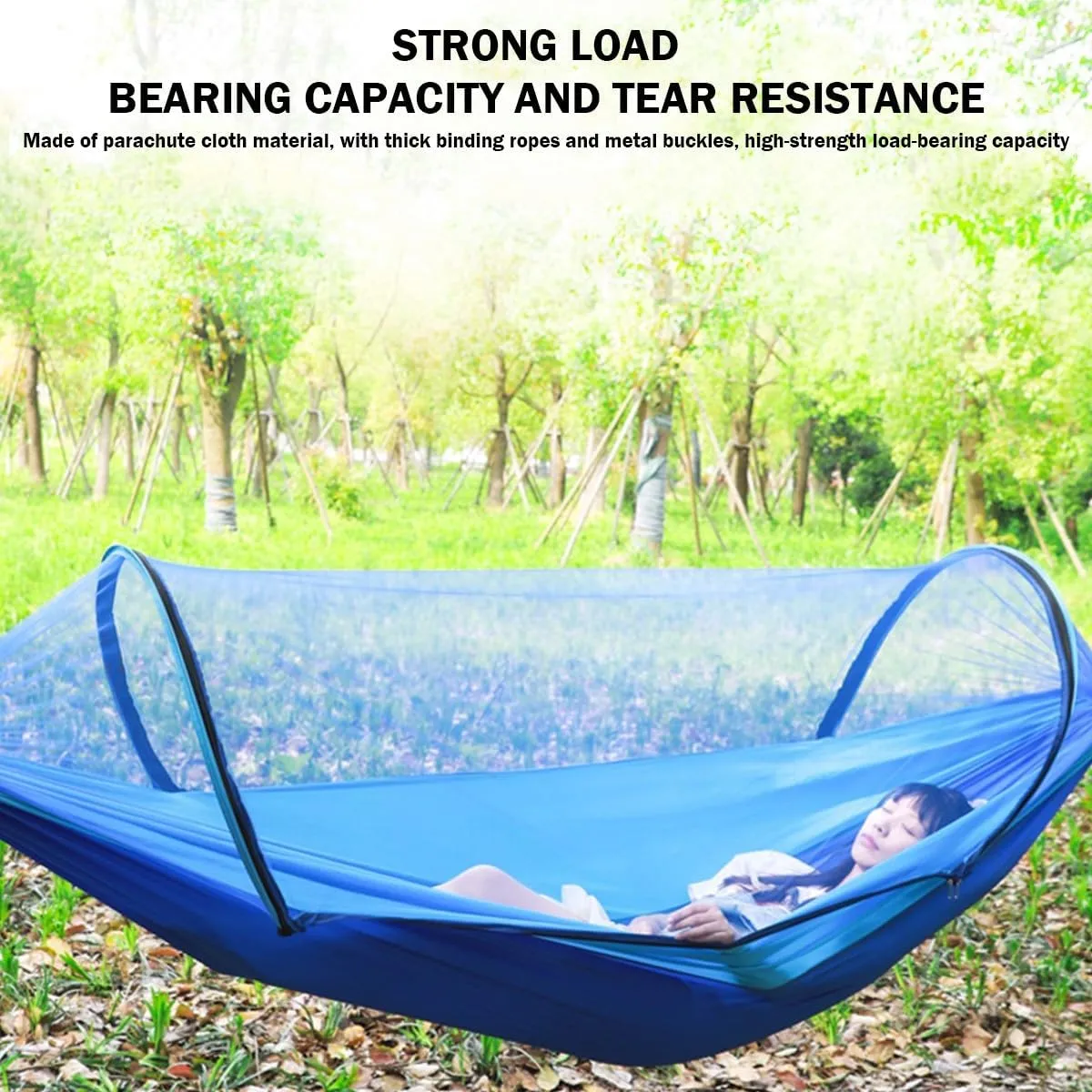Mosquito Net for Hammock, Hammock Tent Strong Load Bearing Capacity, Hammock Camping Breathable Mosquito Proof, Suitable for Outdoor Use(Green,260 * 140cm)