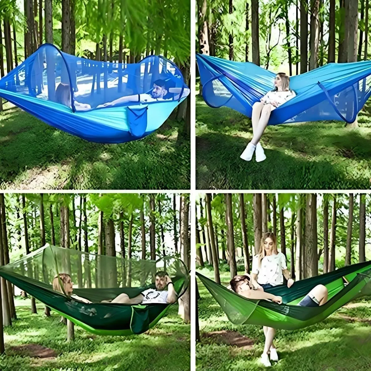 Mosquito Net for Hammock, Hammock Tent Strong Load Bearing Capacity, Hammock Camping Breathable Mosquito Proof, Suitable for Outdoor Use(Green,260 * 140cm)