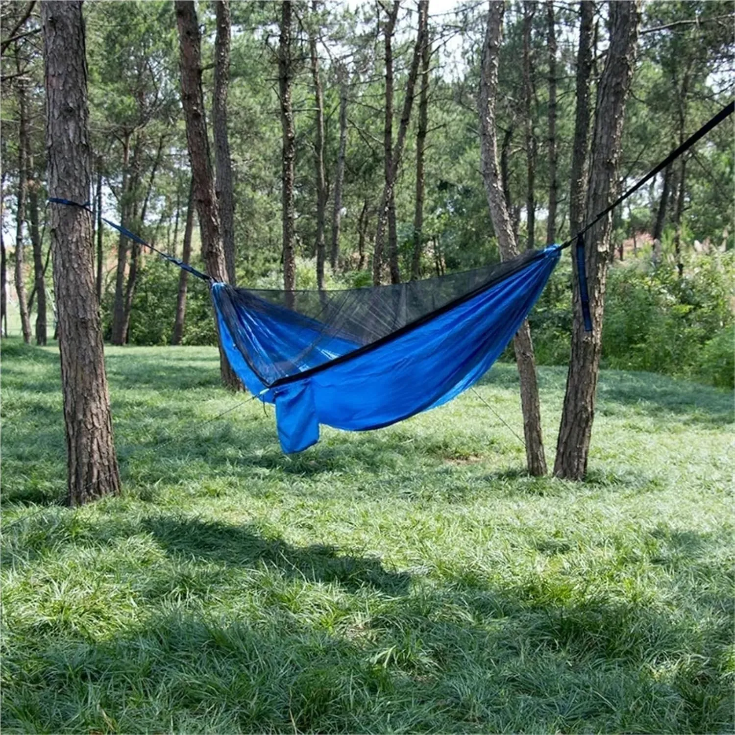 Mosquito Net Hammock, 210T Nylon Outdoor Camping Hammock, Portable Foldable Lightweight Compact Hanging Hammock for Home Yard(Color3)