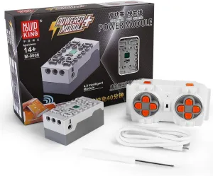 Mould King M0006 4.0 Powered Module Kit, Upgrade Power Function Sets with Rechargeable Remote Control and Battery Box, 4 Power Output Port