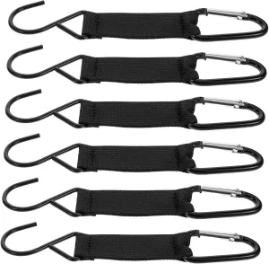 Mountaineering Pole Lock Buckle 6pcs Metal Hook Hiking Bag Rope Trekking Pole Fixing Buckle
