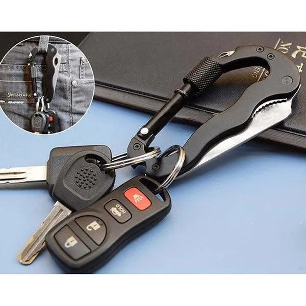 Multi Function Carabiner Tool with Knife