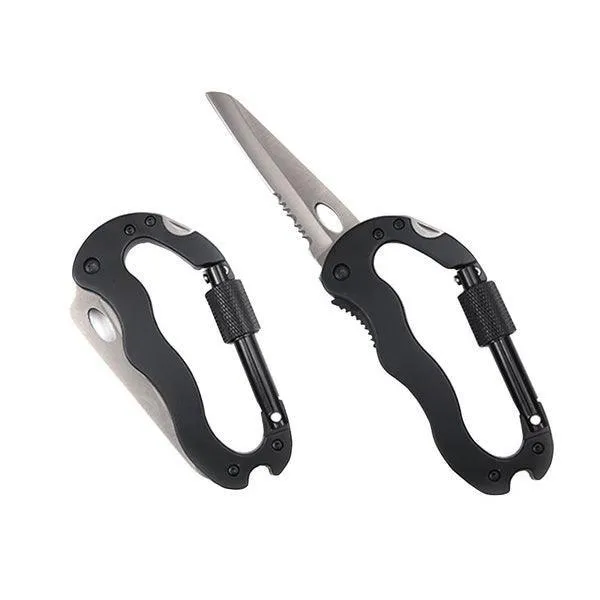 Multi Function Carabiner Tool with Knife