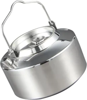 Multi Function Stainless Steel Camping Kettle Whistling Teapot for Outdoor Use Heat Resistant Compact Design Convenient Stovetop Cookware Ergonomic Handle