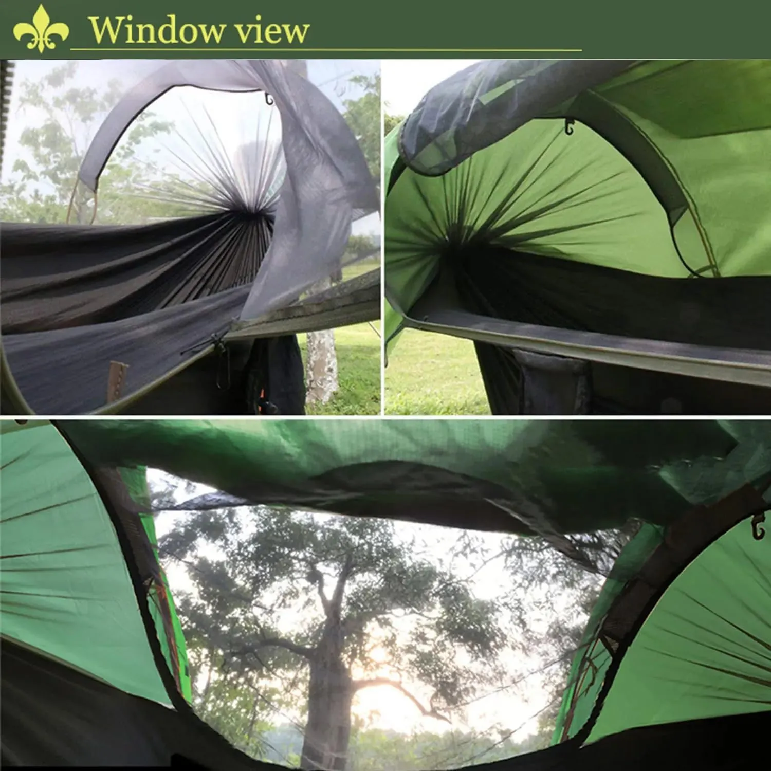Multi-Functional Insect net Waterproof Windproof Ultralight Parachute Hammock Aerial Tent Portable Outdoor Camping 270x140cm
