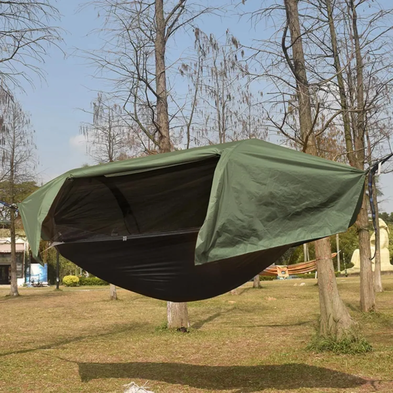 Multi-Functional Insect net Waterproof Windproof Ultralight Parachute Hammock Aerial Tent Portable Outdoor Camping 270x140cm