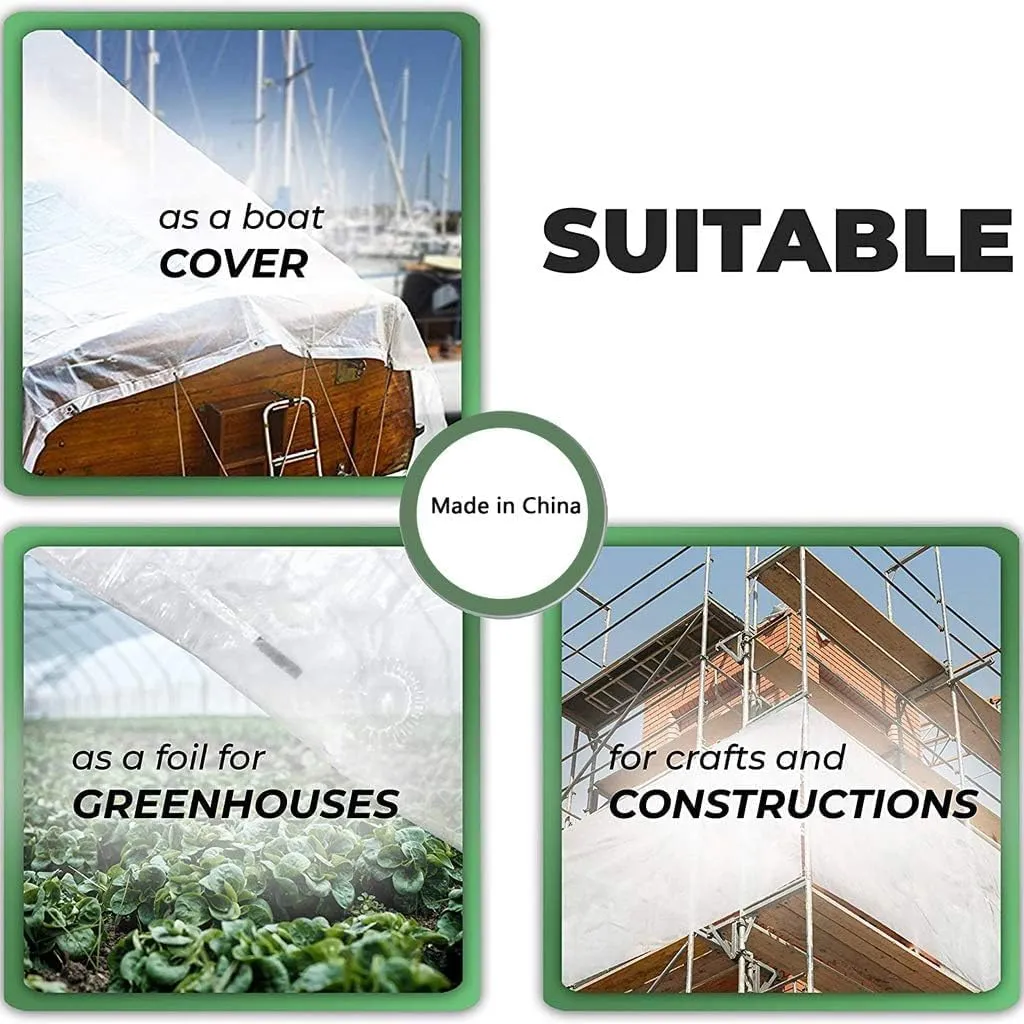 Multi-purpose waterproof awnings Heavy Duty Transparent Tarpaulin Tarpaulin For Patio Canopies, Tents, Boats, Caravans, Swimming Pool Covers And Other Multi-purpose And Tear-resistant Applications Pro